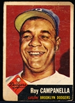 1953 Topps Baseball- #27 Roy Campanella, Dodgers