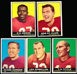 1961 Topps Football- 49ers- 5 Diff