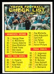 1961 Topps Football- #122 Checklist