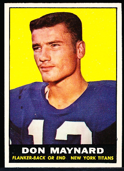 1961 Topps Football- #150 Don Maynard RC, New York Titans