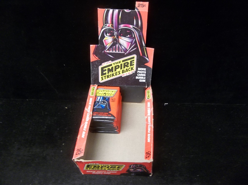 1980 Topps “Empire Strikes Back”- 9 Unopened Wax Packs Inside Original Vg-Ex Display Box