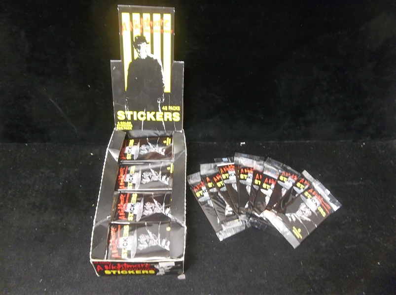 1984 The Fourth New Line Heron Venture “A Nightmare on Elm Street”- One Unopened Wax Box of 48 Packs Plus 10 Extra Packs in Box!