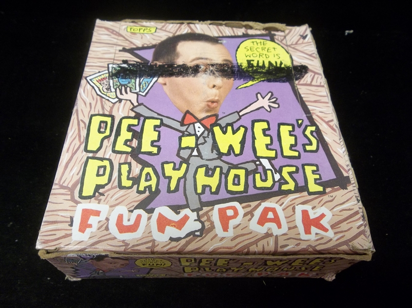 1988 Topps “Pee-Wee’s Playhouse Fun Pak- 35 Unopened Wax Packs in Original Display Box