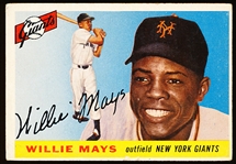 1955 Topps Baseball- #194 Willie Mays, Giants- Hi#