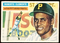 1956 Topps Baseball- #33 Roberto Clemente, Pirates- 2nd Year Card! 