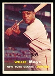 1957 Topps Baseball- #10 Willie Mays, Giants