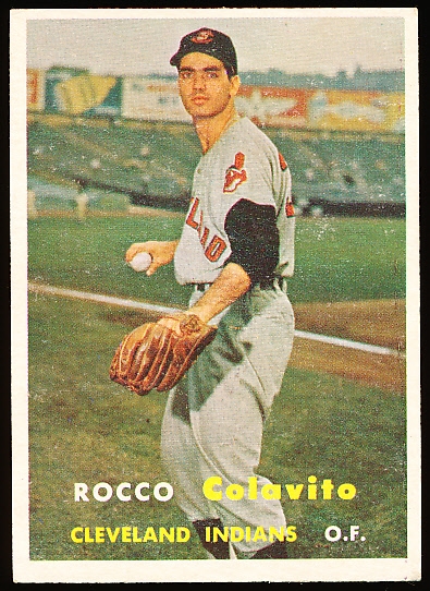 1957 Topps Baseball- #212 Rocky Colavito, Cleveland- Rookie!