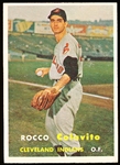 1957 Topps Baseball- #212 Rocky Colavito, Cleveland- Rookie!