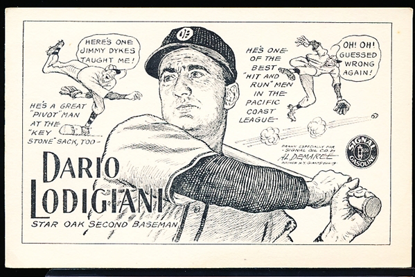 1947 Signal Oil PCL Baseball- Dario Lodigiani, Oakland