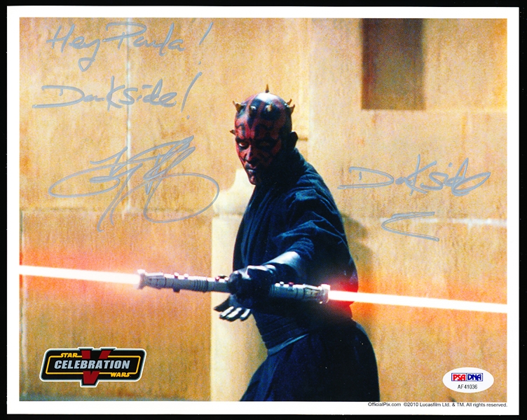 Autographed Ray Park 2010 Star Wars Celebration Color 8” x 10” Star Wars- Epidsode 1 Movie (Darth Maul)- PSA/DNA Certified