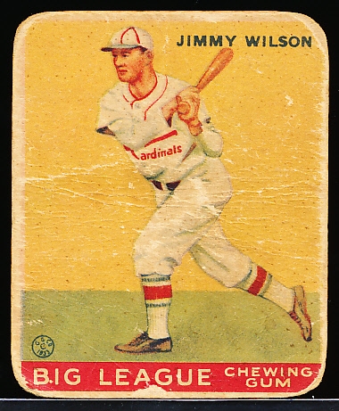 1933 Goudey Bb- #37 Jimmy Wilson, Cardinals