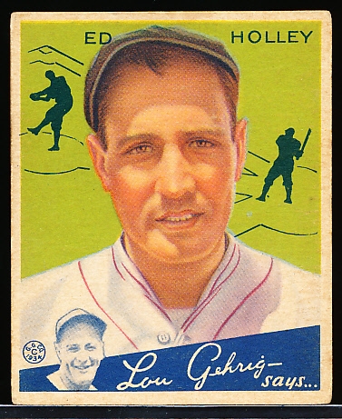 1934 Goudey Bb- #55 Ed Holley, Phillies