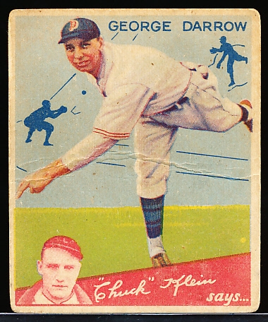 1934 Goudey Bb- #87 George Darrow, Phillies- Hi#