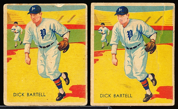 1934-36 Diamond Stars Bb- #15 Dick Bartell, Phillies- 2 Cards