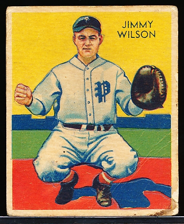 1934-36 Diamond Stars Bb- #22 Jim Wilson, Phillies- 1935 green back.