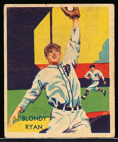 1934-36 Diamond Stars Bb- #40 Blondy Ryan, Phillies- Vg crs 70/30- 1935 green back.