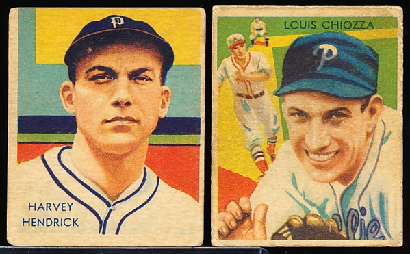 1934-36 Diamond Stars Bb- 2 Cards