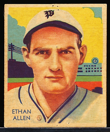 1934-36 Diamond Stars Bb- #92 Ethan Allen, Phillies- 1936 Blue Back