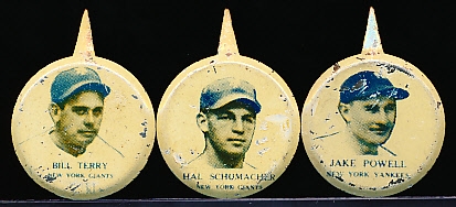 1938 Our National Game Baseball Pins- 7 Pins