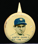 1938 Our National Game Baseball Pins- Lefty Gomez- 3 pins