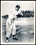 Enos Slaughter Autographed N.Y. Yankees B & W (2nd Generation) 8 x 10” Photo