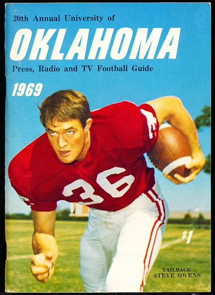 1969 University of Oklahoma College Ftbl. Media Guide