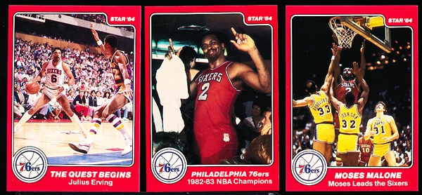 1983-84 Star Co. Philadelphia 76ers Champs Complete Set of 25