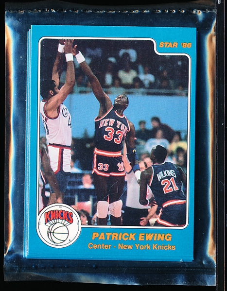 1985-86 Star Bskbl.- 1 New York Knicks Team Set in Bag- 7 Cards