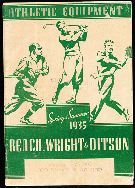 1935 Reach, Wright, and Ditson Athletic Equipment Spring and Summer Magazine