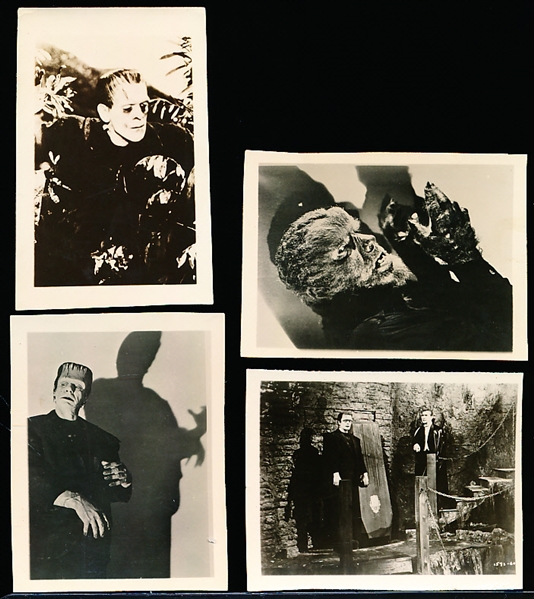 1940’s-50’s Horror Movie Small (Approx. 1-15/16” x 2-1/2”) B & W Cut-Down Proof? Pictures- 150 Diff.