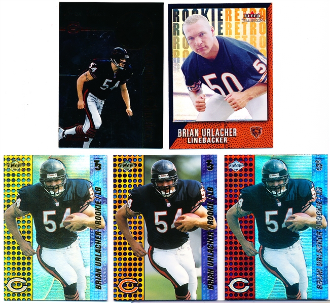 2000 Brian Urlacher Ftbl.- 5 Diff. Rookie/Rookie Year Cards