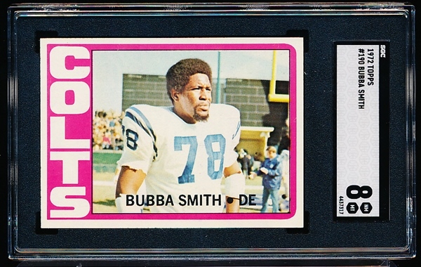 1972 Topps Football- #190 Bubba Smith, Colts- SGC Graded 8 (NM-MT)