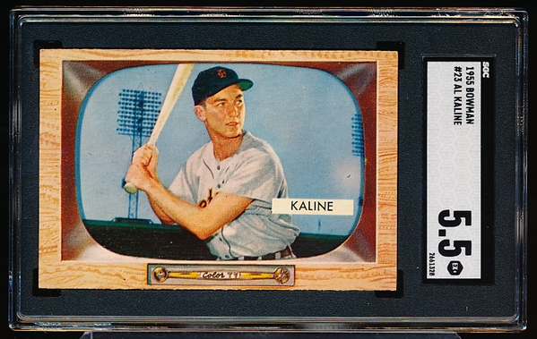 1955 Bowman Baseball- #23 Al Kaline, Tigers- SGC 5.5 (Ex+)