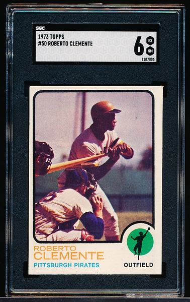 1973 Topps Baseball- #50 Clemente, Pirates- SGC 6 (Ex-NM)