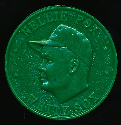 1959 Armour Baseball Coin- Nellie Fox (Dark Green)