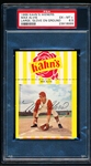 1968 Kahn’s Wieners Baseball- Max Alvis, Cleveland- Large size- “Glove on Ground”- PSA Ex+ 6.5