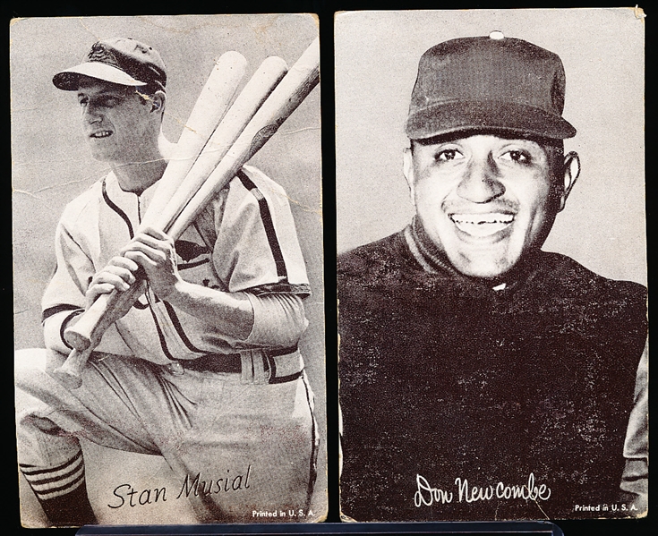 1947-66 Baseball Exhibits- 2 Cards