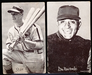 1947-66 Baseball Exhibits- 2 Cards