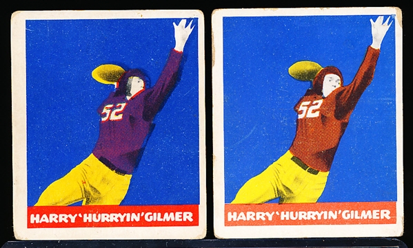 1948 Leaf Fb- #18 Harry Gilmer, Redskins- 2 Variation Cards