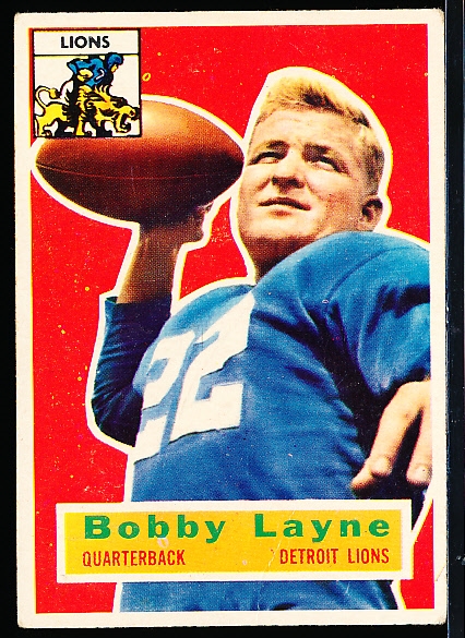 1956 Topps Fb- #116 Bobby Layne, Lions