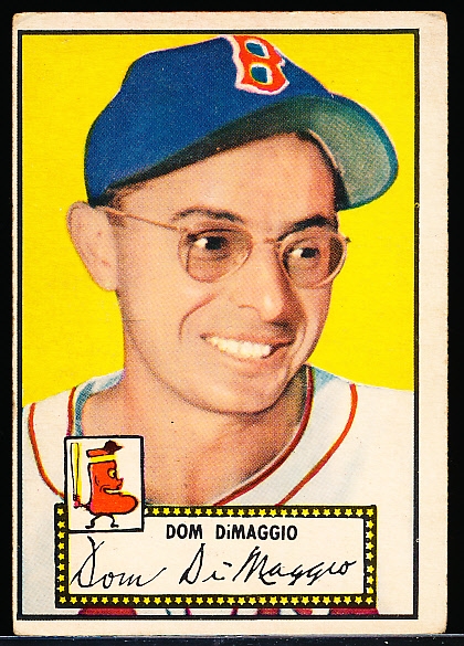 1952 Topps Bb- #22 Dom DiMaggio, Red Sox- Red Back