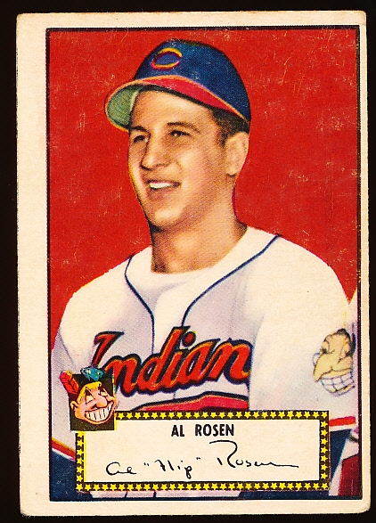 1952 Topps Baseball- #10 Al Rosen, Cleveland- Red Back