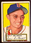 1952 Topps Baseball- #22 Dom DiMaggio, Red Sox- Red Back