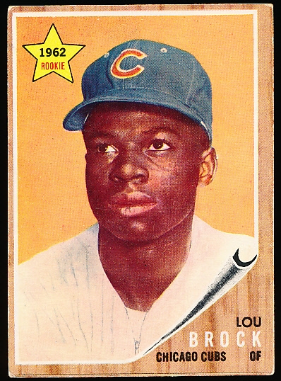 1962 Topps Baseball- #387 Lou Brock Rookie