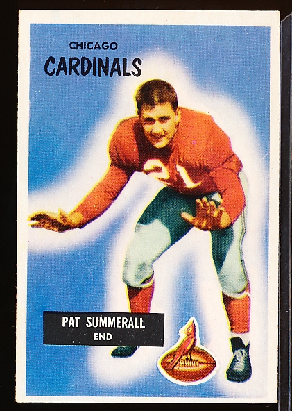 1955 Bowman Fb- #52 Pat Summerall RC, Chicago Cardinals