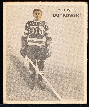 1933-34 World Wide Gum “Ice Kings”- #56 Duke Dutkowski, New York