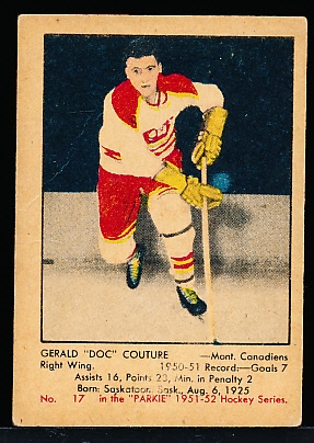 1951-52 Parkhurst Hockey- #17 Couture, Montreal