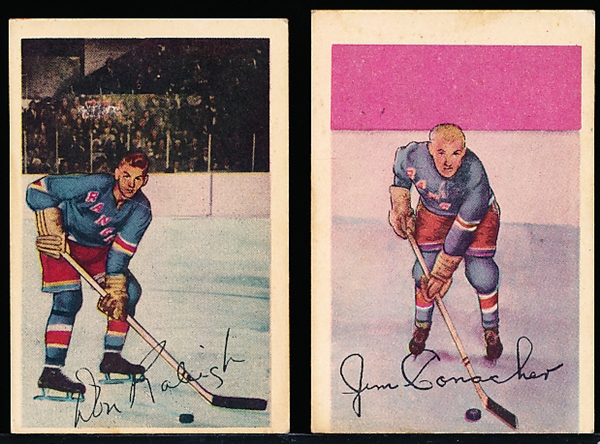 1952-53 Parkhurst Hockey- 2 Diff NY Rangers