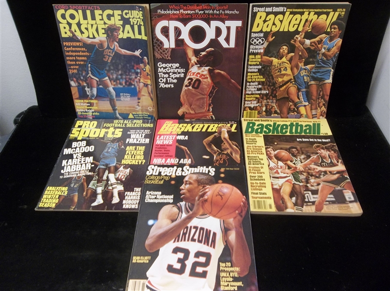 Clean-Up Lot of 7 Diff. College/Pro Basketball Magazines
