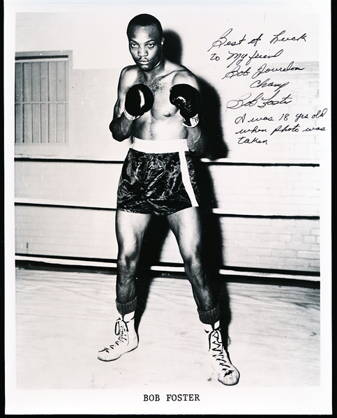 Autographed Bob Foster Boxing B/W 8” x 10” Photo